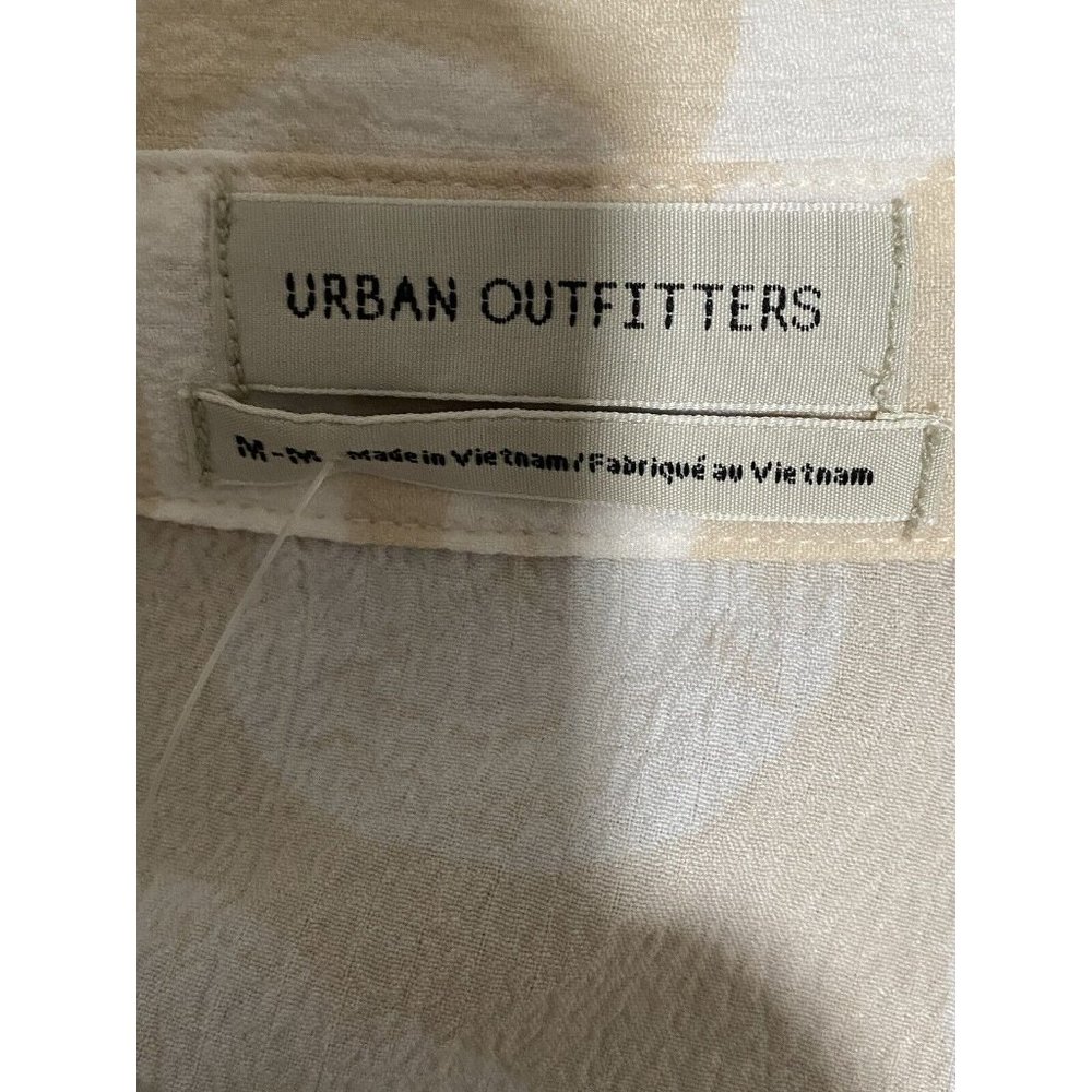NWT Urban Outfitters Women’s tank Dress Button Front cream tropical Size Medium - Picture 6 of 10